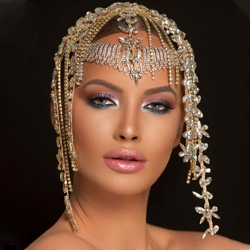 Crystal tassel head chain - tassel,