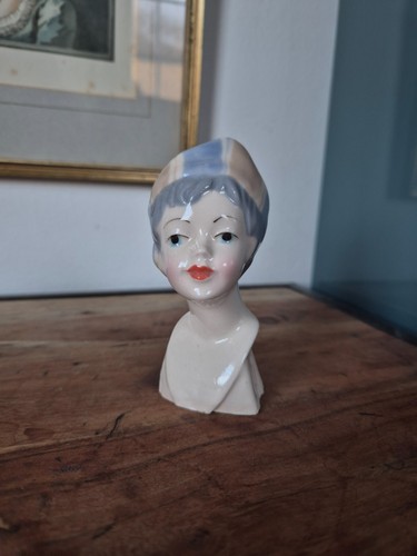 Vintage ceramic glazed doll - vintage, doll's