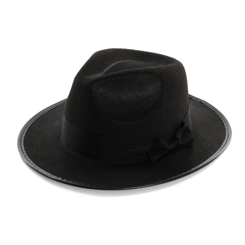 Dlx black gangster hat 1920 - black,