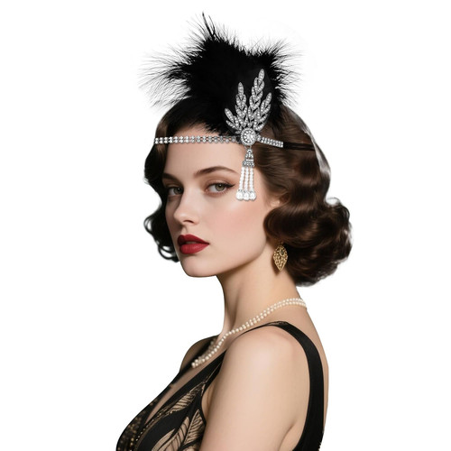 1920s flapper headpiece gatsby - headpiece,