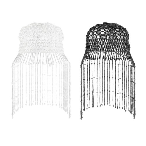 Tassel pearl headpiece flapper - pearl,