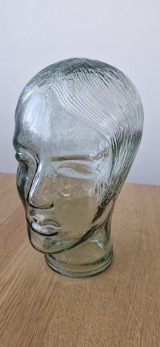 1960s 70s art glass head - art,