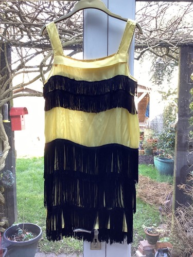 Vintage yellow flapper dress