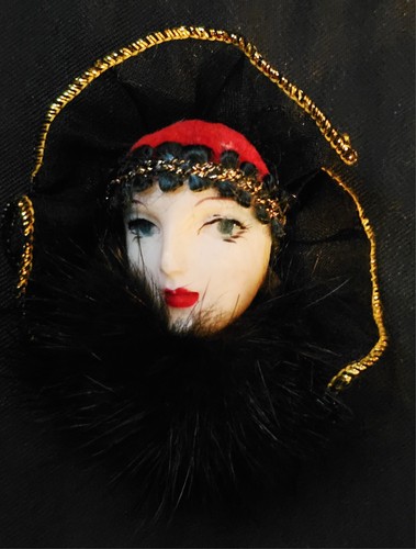 Vintage 80s art deco flapper - vintage,