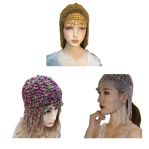 Beaded flapper cap headpiece - flapper,